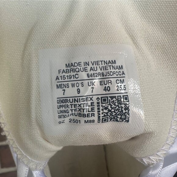 ❤️Converse Chuck 70 Hi Bow Pleated 9 Women Shoes Elegant Sneaker White A15191C - Picture 13 of 13